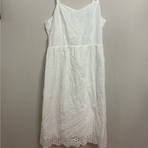 Old Navy White Eyelet Midi Sundress